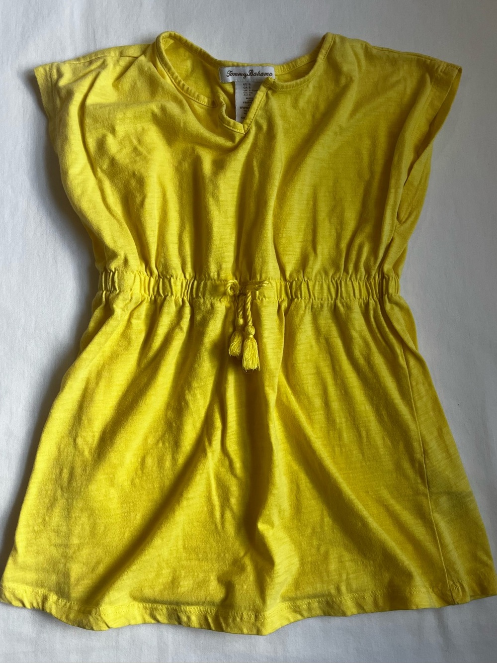 Tommy Bahama Yellow Tassel-Waist Swimsuit Cover Up Size 6